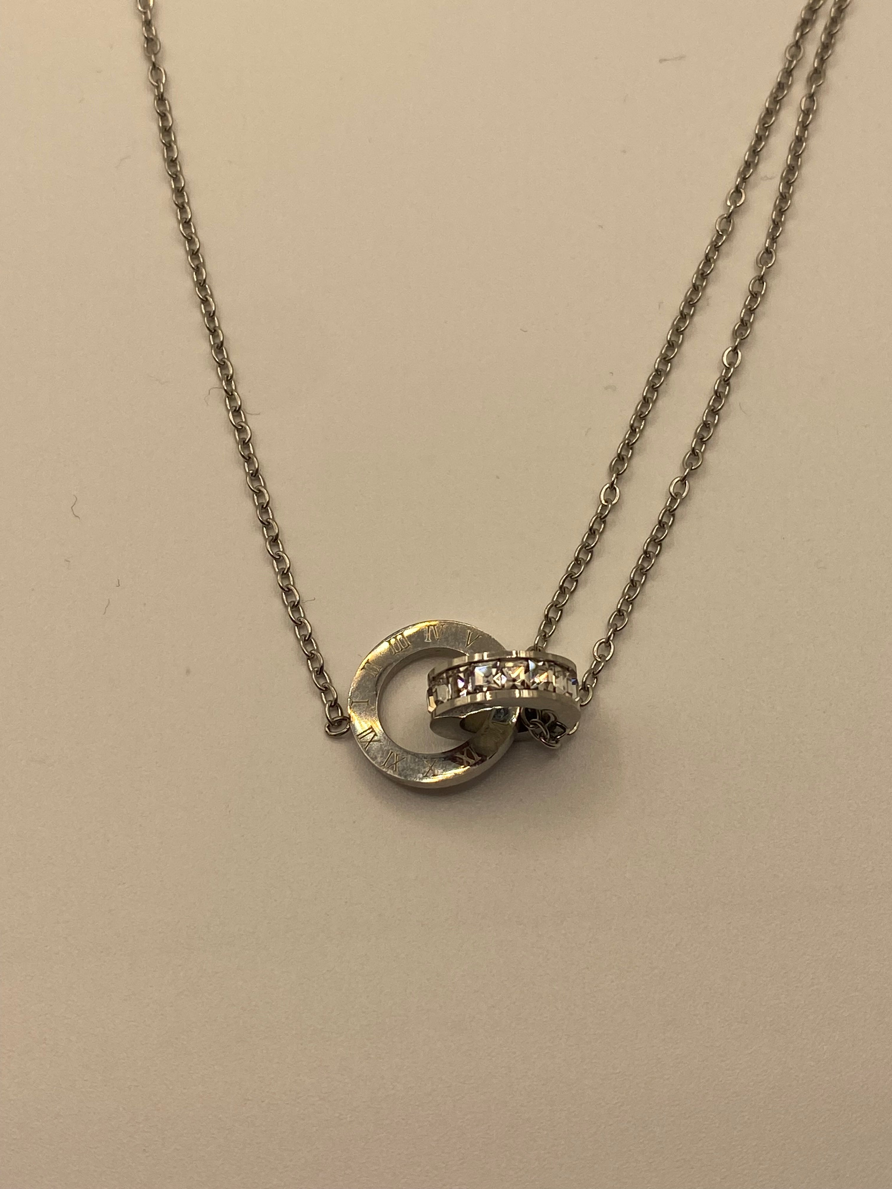 Silver bracelet with CZ accents